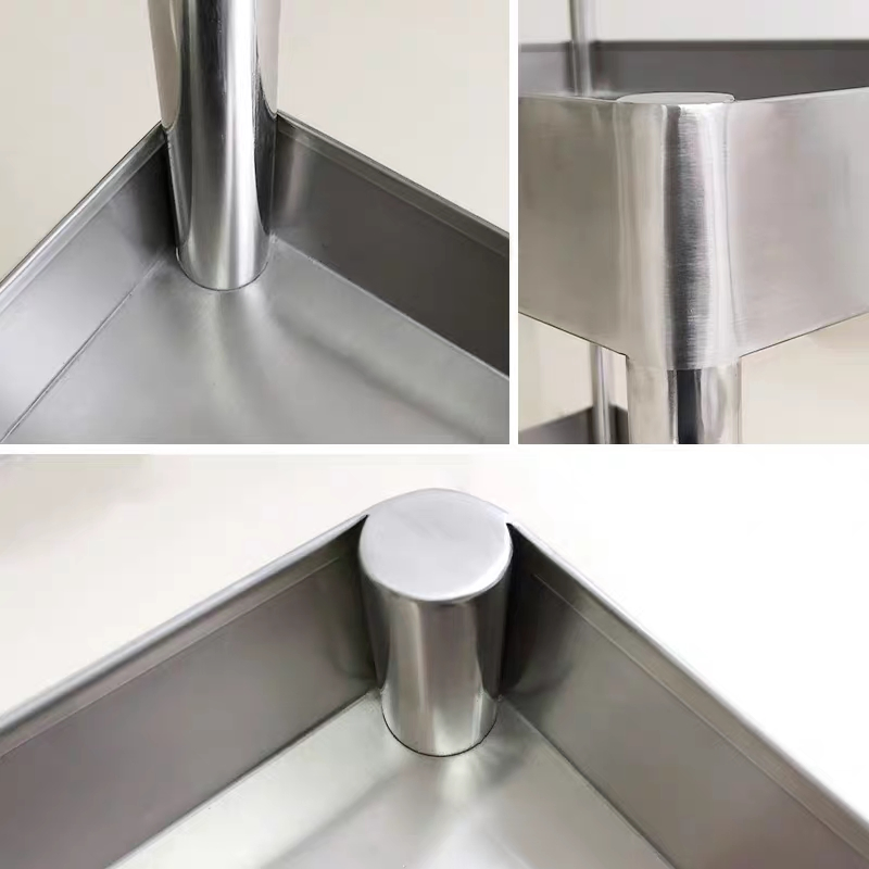 Medical Hospital Stainless Steel Vet Double Equipment Veterinary Vehicle Cart