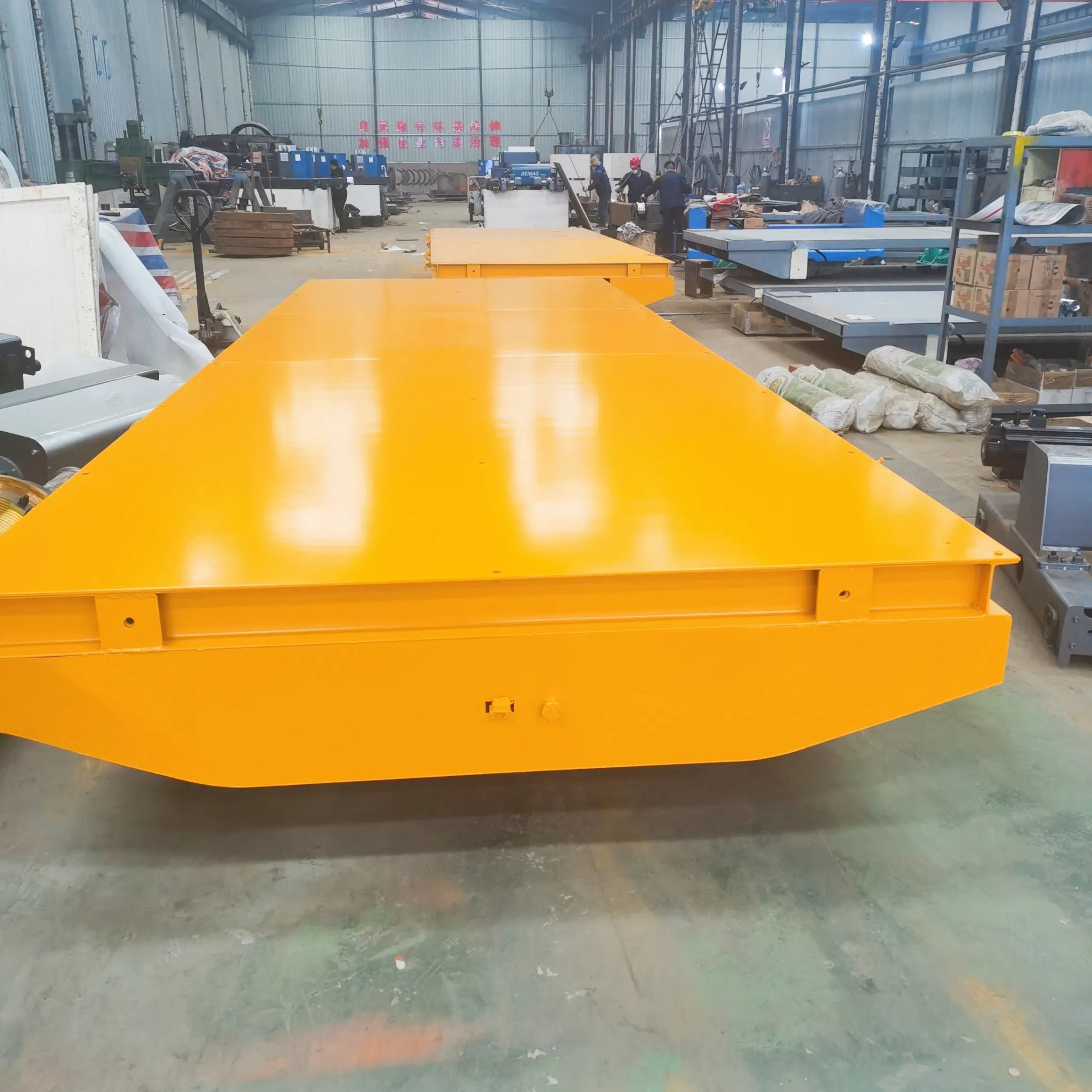 Material Handing Equipment 10 Ton -100 Ton Heavy Duty Trackless Type Transfer Cart for Industrial Applications