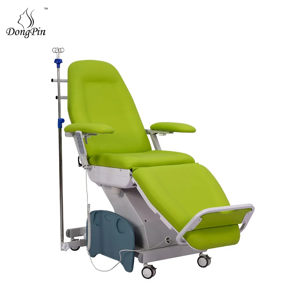 Advanced Electric Infusion Chair with Adjustable Backrest for Hospital Clinic Dialysis Treatment and Comfortable Patient Care