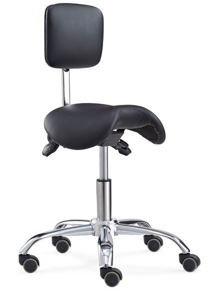 Ergonomic Swivel Saddle Rolling Stool for Clinic Spas Salons