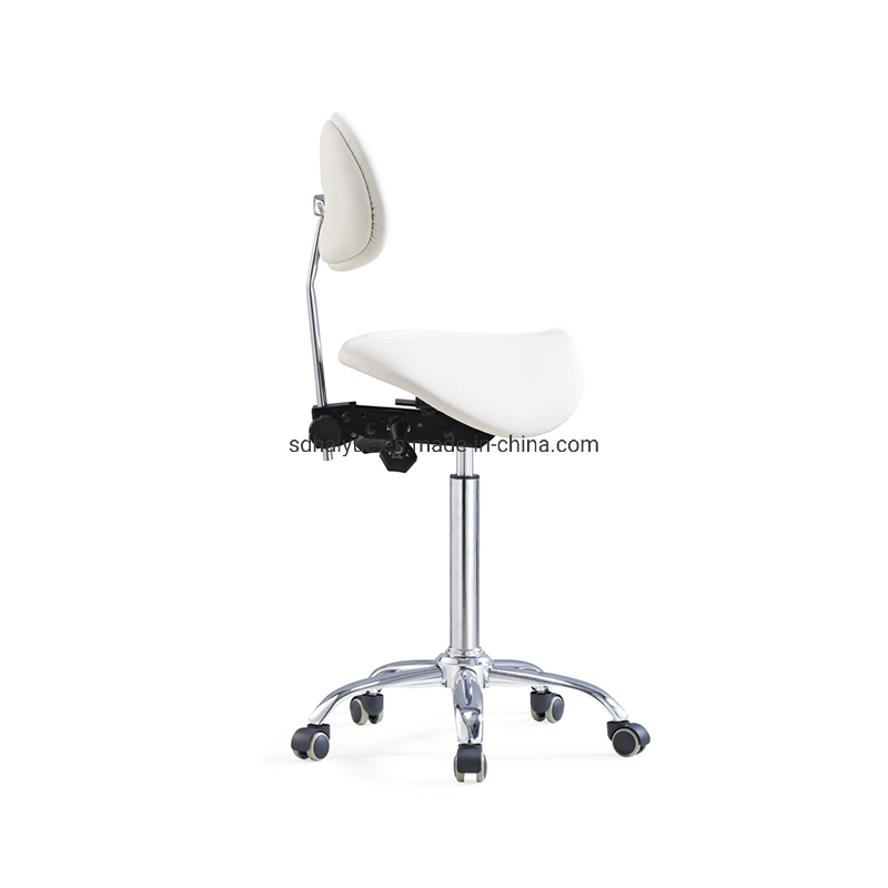 Ergonomic Medical Saddle Dental Docotor Stool with Backrest