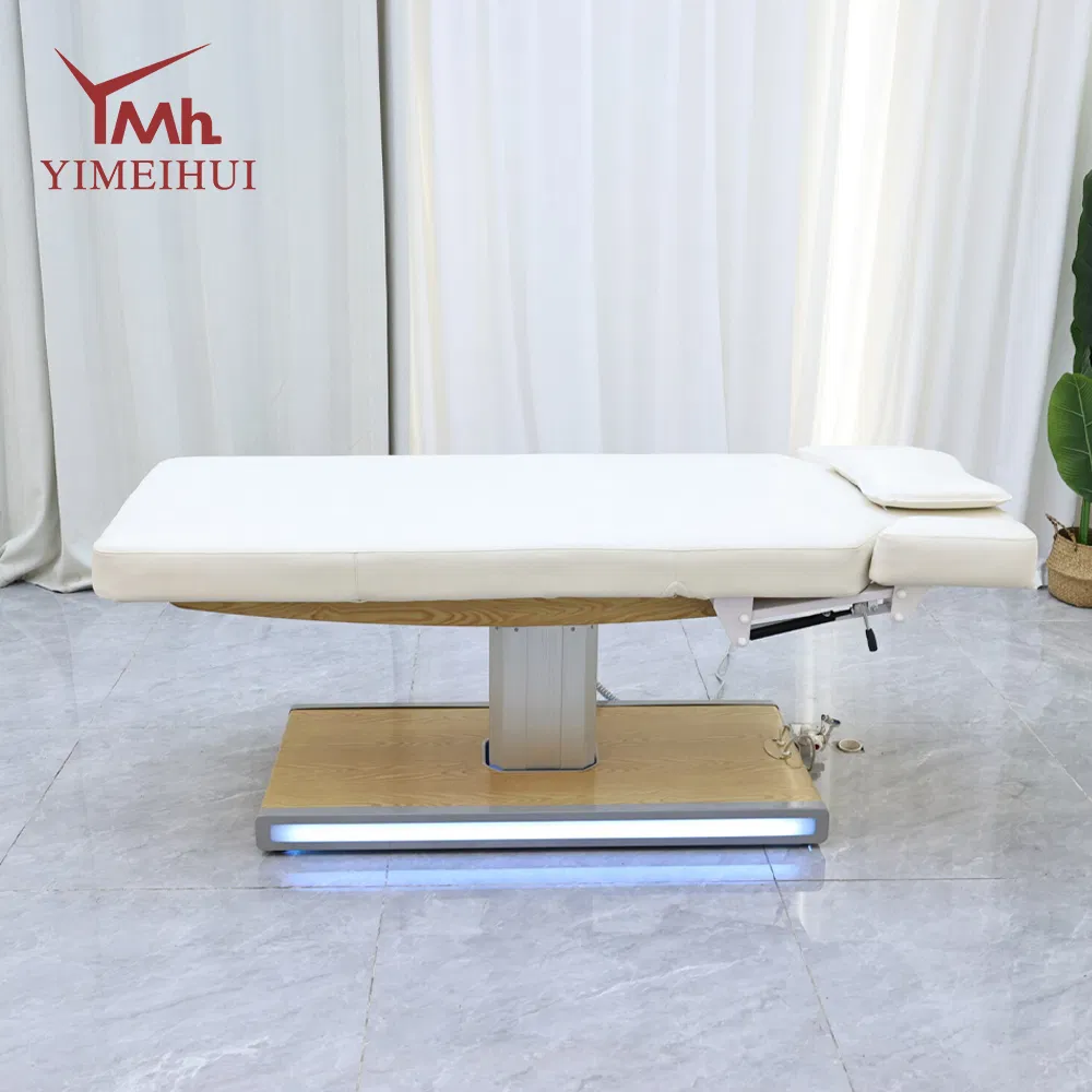 Luxury Adjustable 3 Motor Esthetician Therapy Salon Cosmetic Electric Extension Facial SPA Table Massage Bed for Beauty Salon