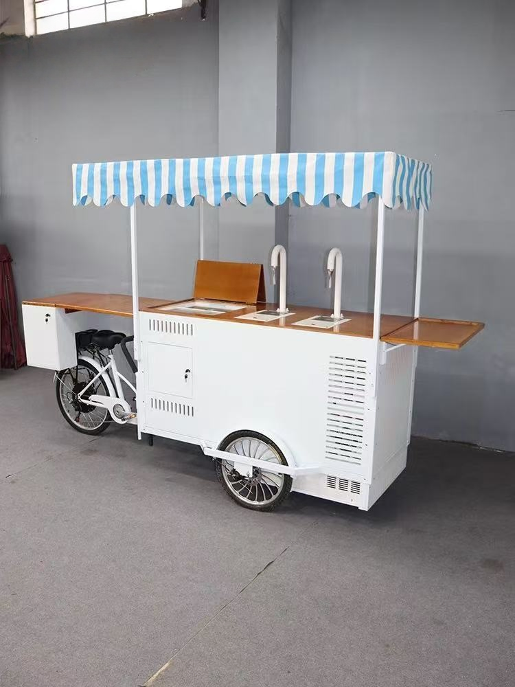 Stainless Steel Aluminum Mobile Hot Dog Cart Street Food Trolley Electric/Gas Power Optional Cooking Equipment