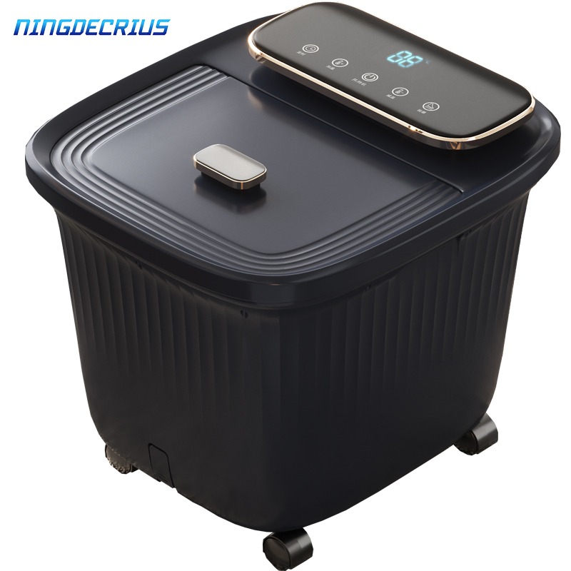 Ningdecrius 2023 Home Use Electric Pedicure Machine Bath Foot Basin Massager with Heating Constant Infrared Foot Bath Tub