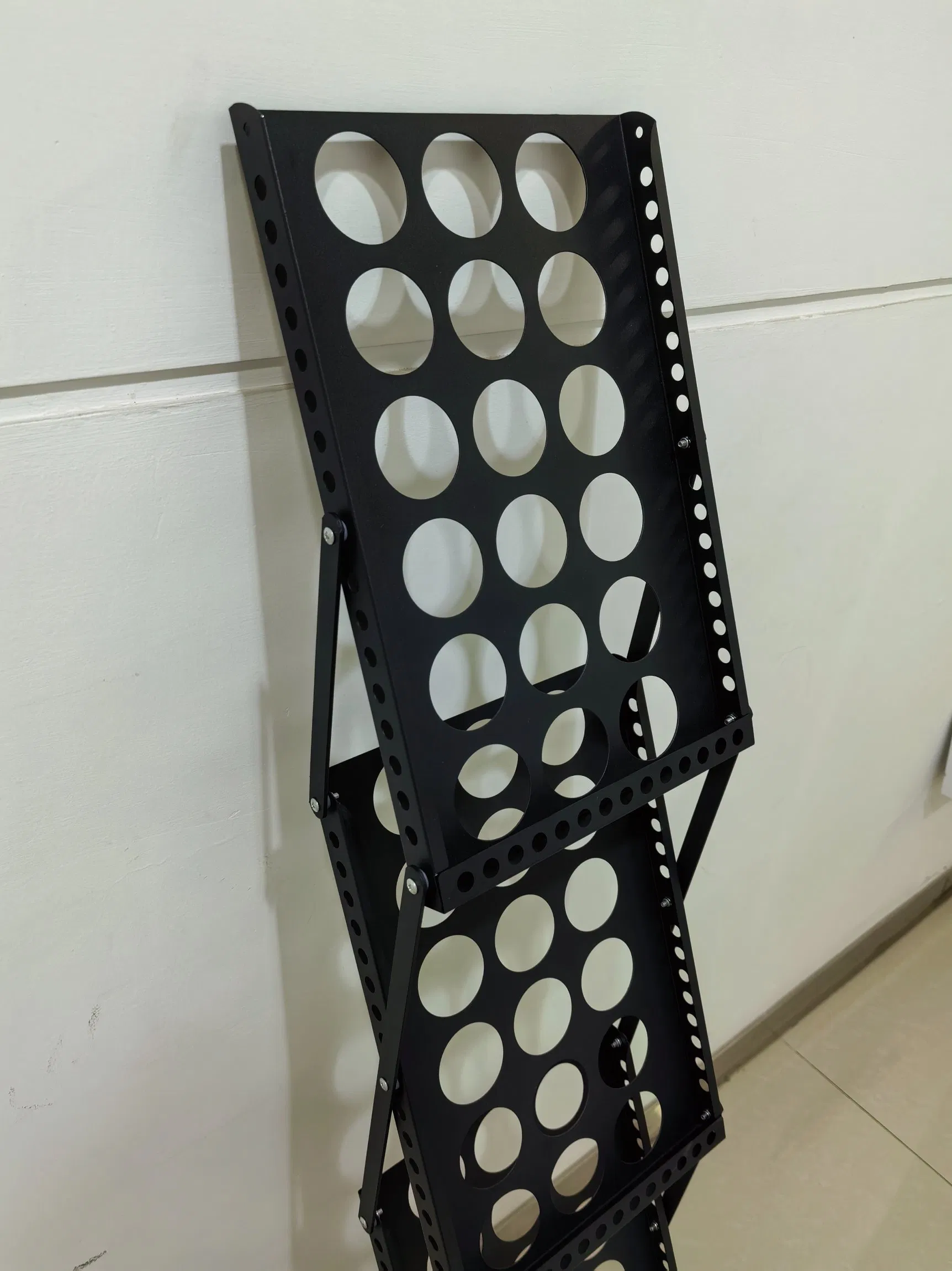 Foldable Magazine Rack Metal Catalog Literature Rack for Office Store and Exhibition Trade Show
