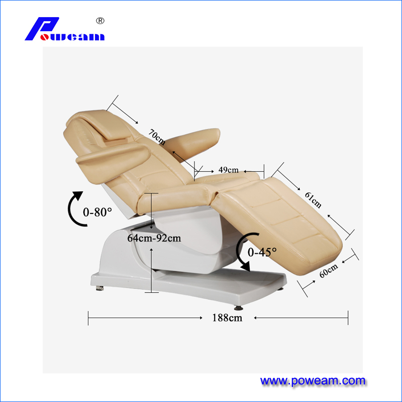 Electric 5 Motor Facial Massage Bed Heated Beauty Table for Sale