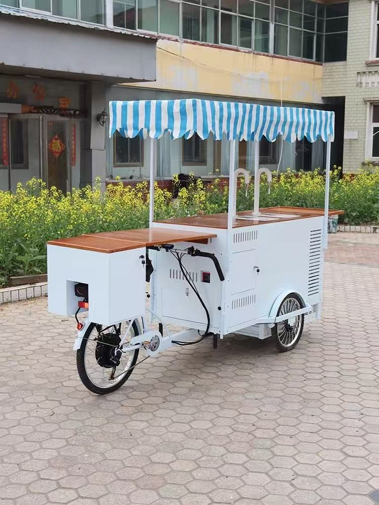 Stainless Steel Aluminum Mobile Hot Dog Cart Street Food Trolley Electric/Gas Power Optional Cooking Equipment