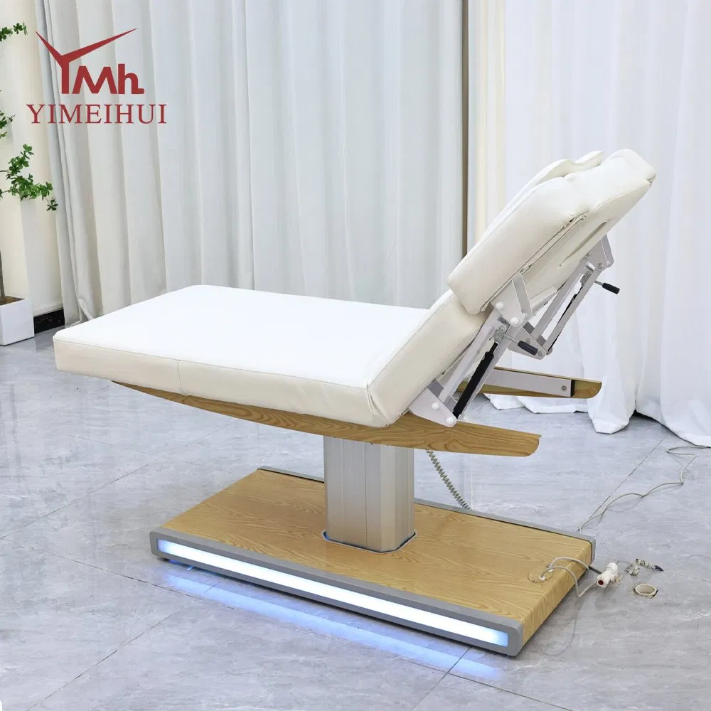 Luxury Adjustable 3 Motor Esthetician Therapy Salon Cosmetic Electric Extension Facial SPA Table Massage Bed for Beauty Salon