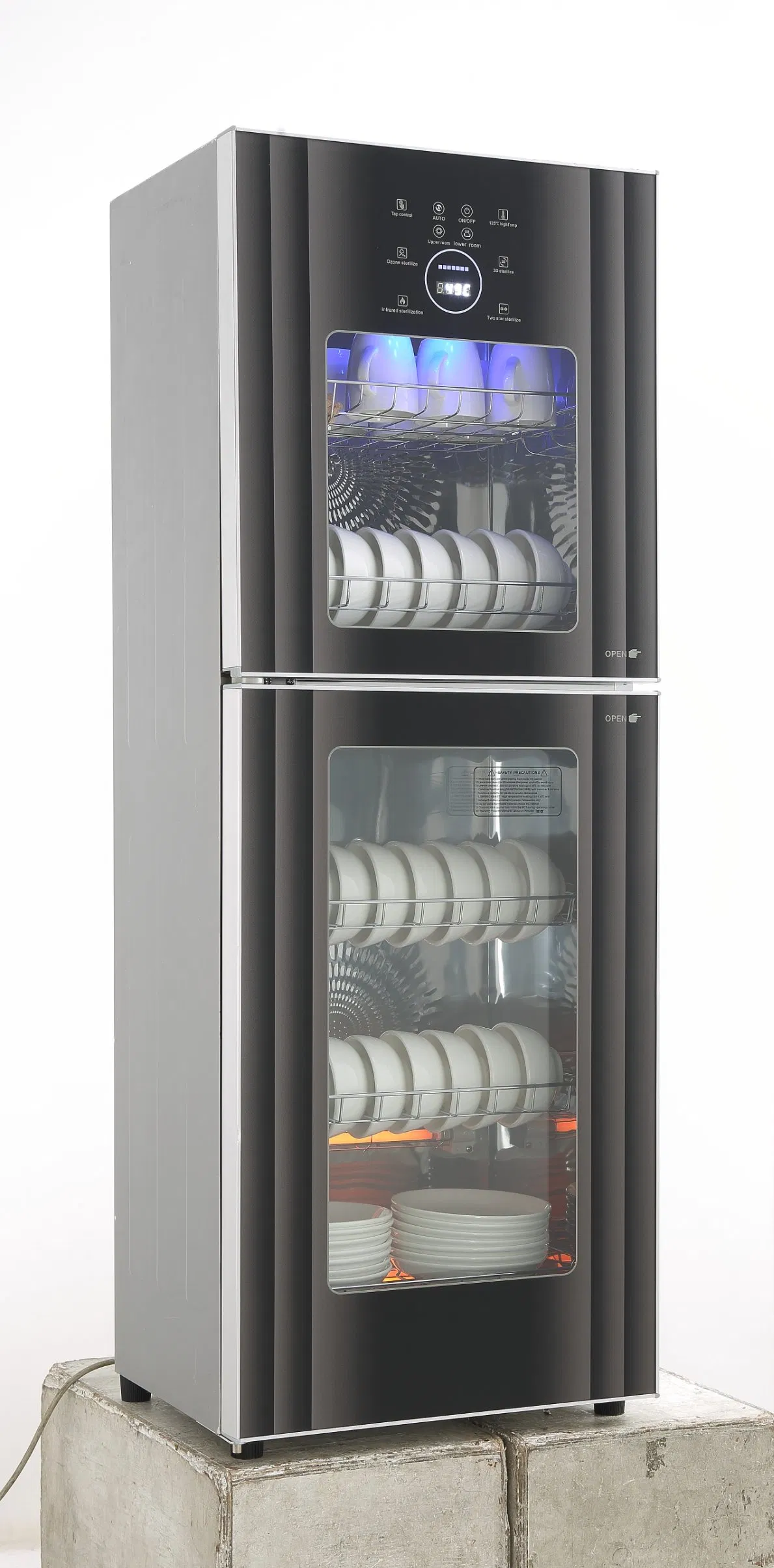 Yunlei-Food Grade 201/304 Stainless Steel Large Capacity Restaurant Kitchen Tableware Disinfection UV Sterilize Household Health Disinfection Cabinet Sterilizer