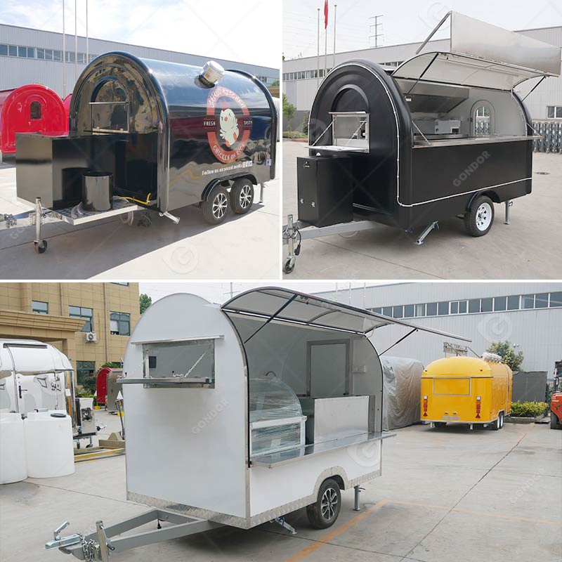 Full Equipment Remolque Crepe Carrito De La Comida Callejera Trailer Smoothie Food Truck Kitchen Boba Mobile Snack Cart