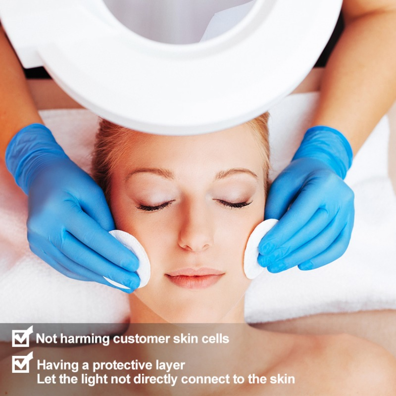 3X5X10X12X Foldable LED Wheel Standing Floor Magnifying Glass Lamp for Manicure Salon