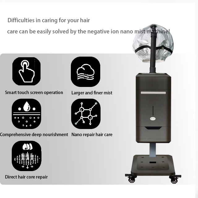 Factory Price Salon Barber Shop Professional Multi-Function Ozone SPA Care Nano Spray Micro Mist Hair Steamer Machine