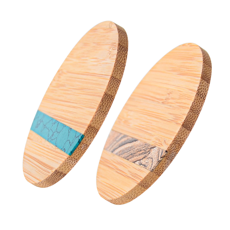 Round Custom Logo Eco-Friendly Wood Cosmetic Pocket Makeup Mirror Bamboo Mirror Cosmetic Tools