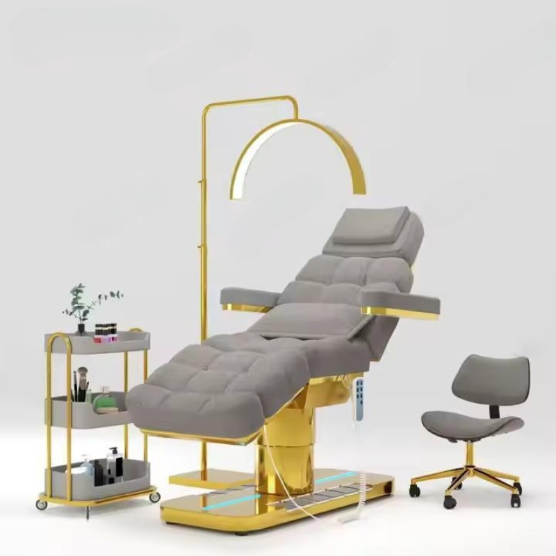 Beauty Salon Electrical Medical Treatment Bed Lash Chair Reclining Esthetician Bed Salon Furniture Set for Sale