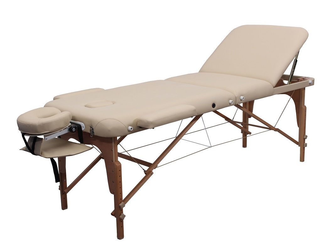 Synthetic Leather CE Massage Equipment Firm and Fold Portable Massage Table
