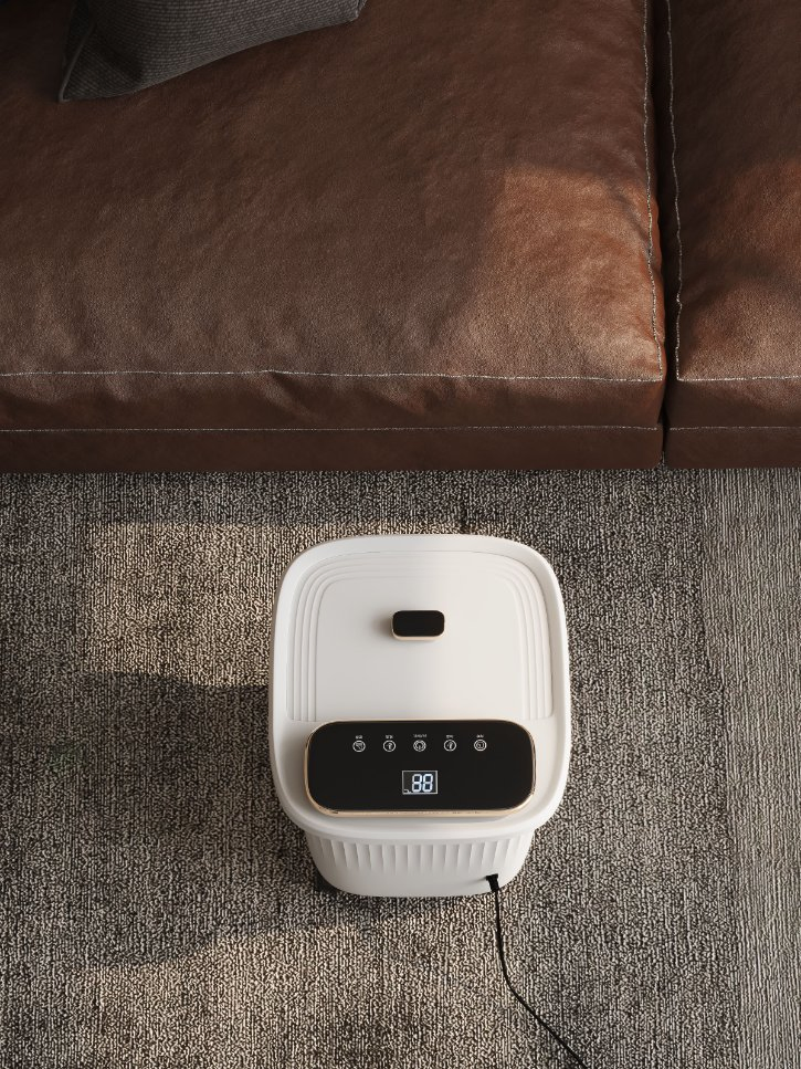 Ningdecrius 2023 Home Use Electric Pedicure Machine Bath Foot Basin Massager with Heating Constant Infrared Foot Bath Tub