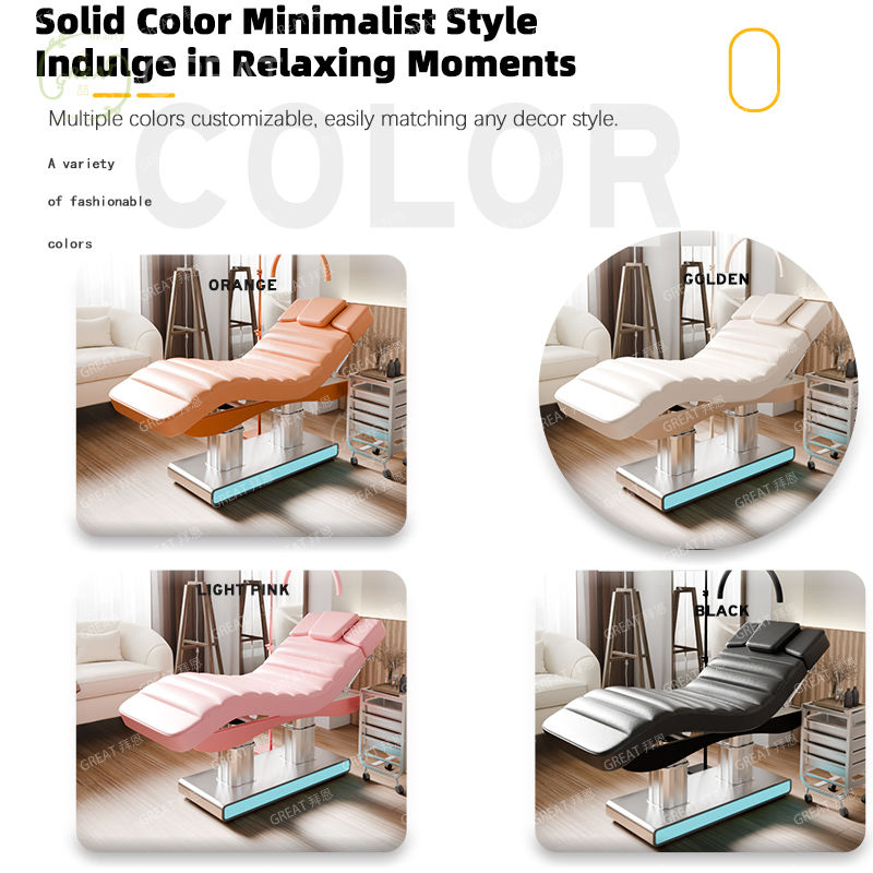 Thai Portable Professional SPA Spine Beauty Bed Headspa 4 Motors Electric Thermal Facial Massage Tables Bed for Esthetician