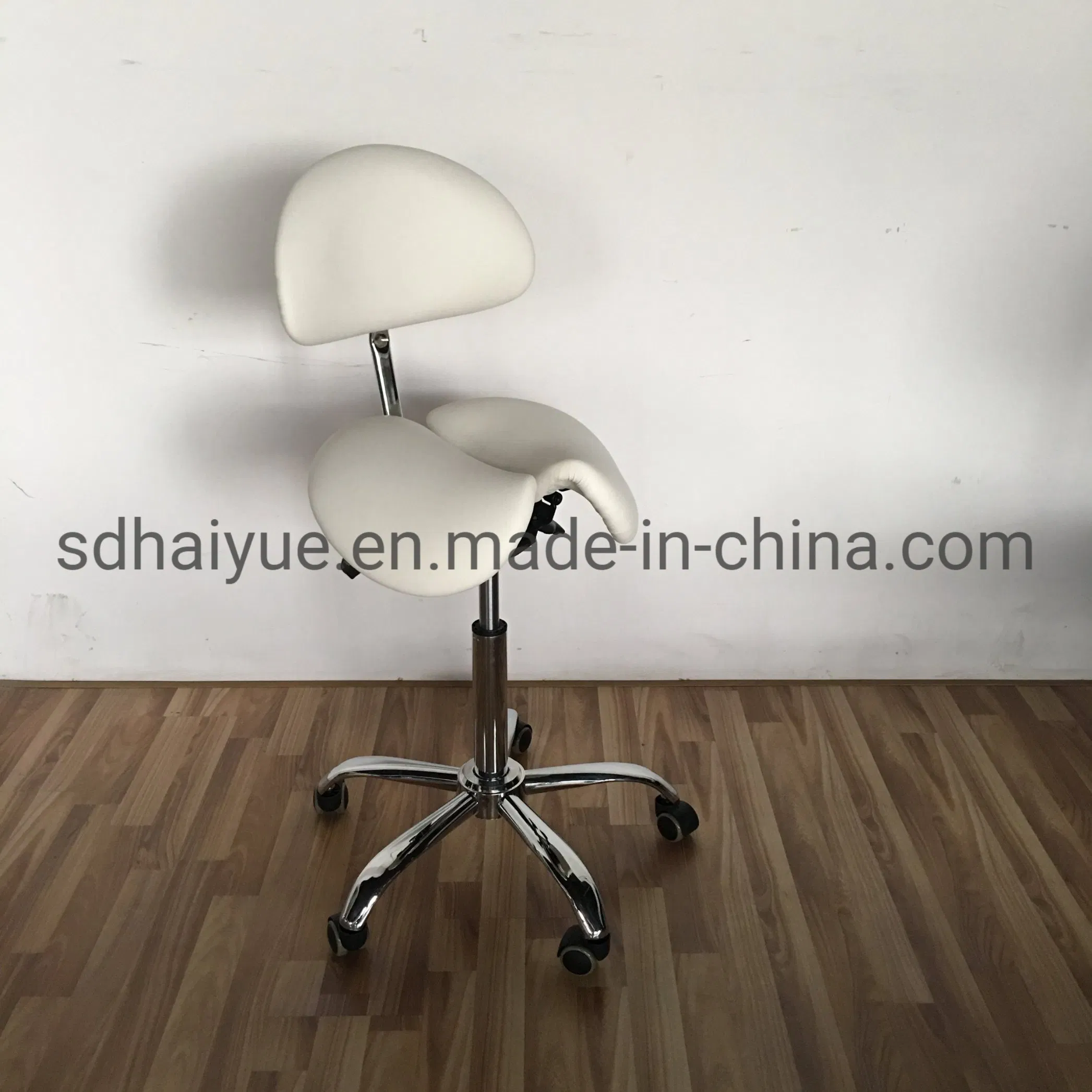 Ergonomic Medical Saddle Dental Docotor Stool with Backrest