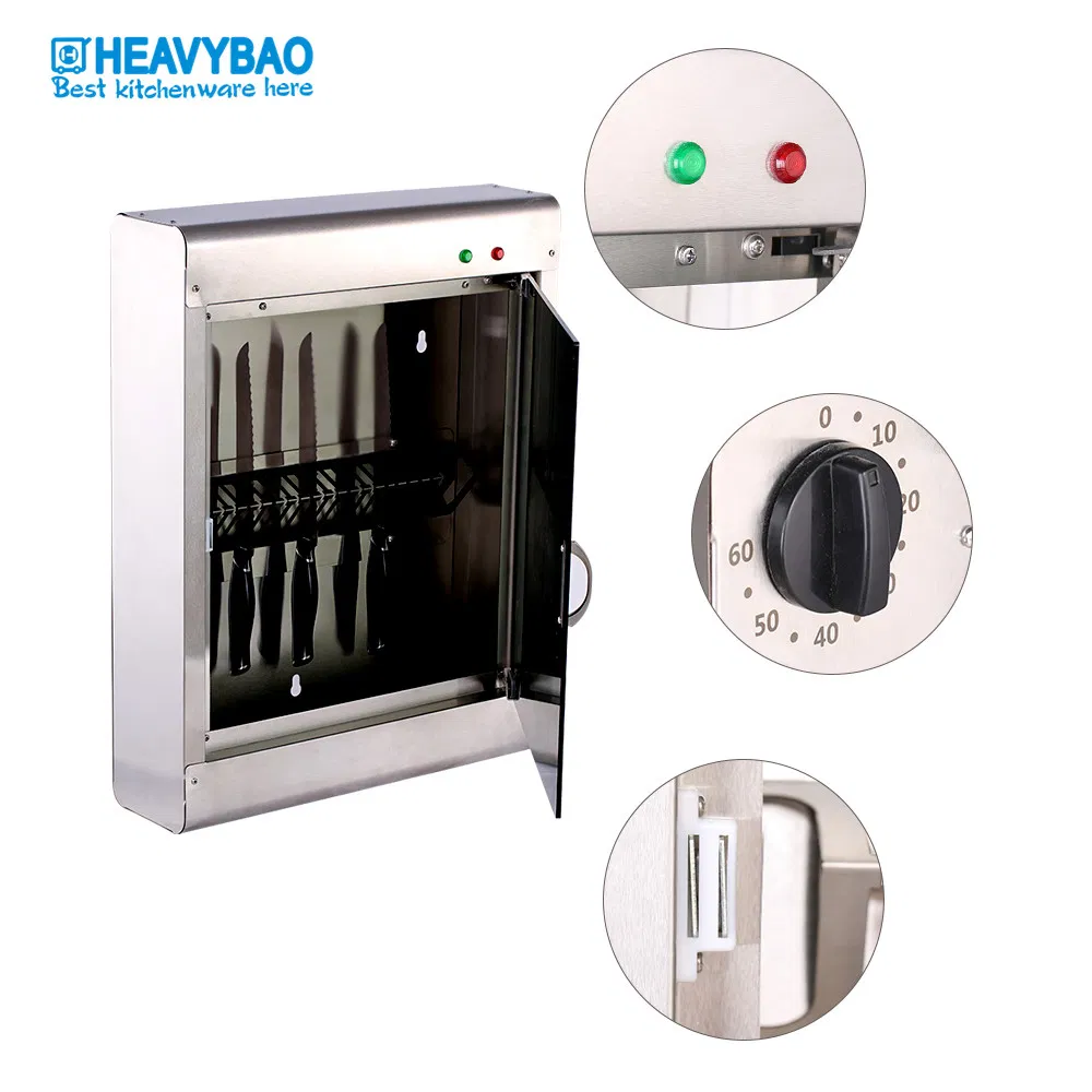 Heavybao UV Disinfection Storage Box UV Sterilizer Container Portable Sterilizer Cabinet for Knife and Fork