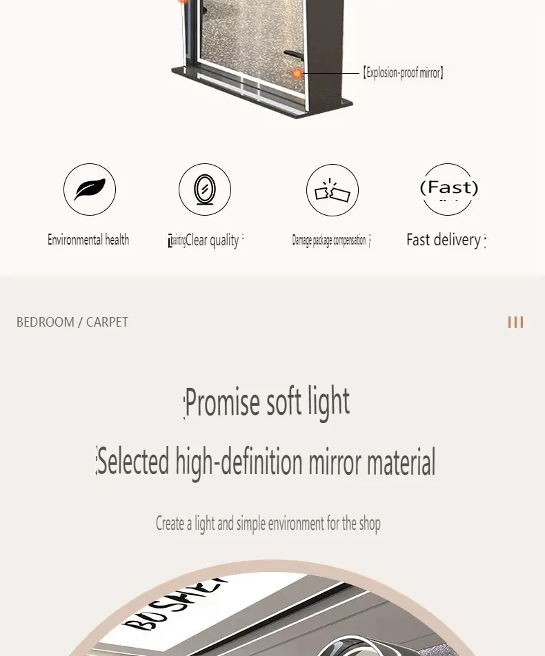 Salon Mirror Detail 3