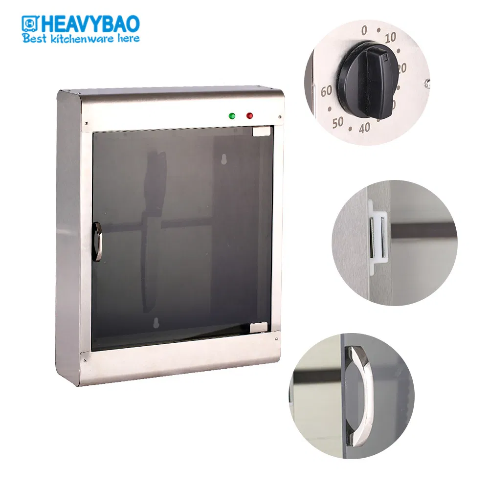Heavybao UV Disinfection Storage Box UV Sterilizer Container Portable Sterilizer Cabinet for Knife and Fork