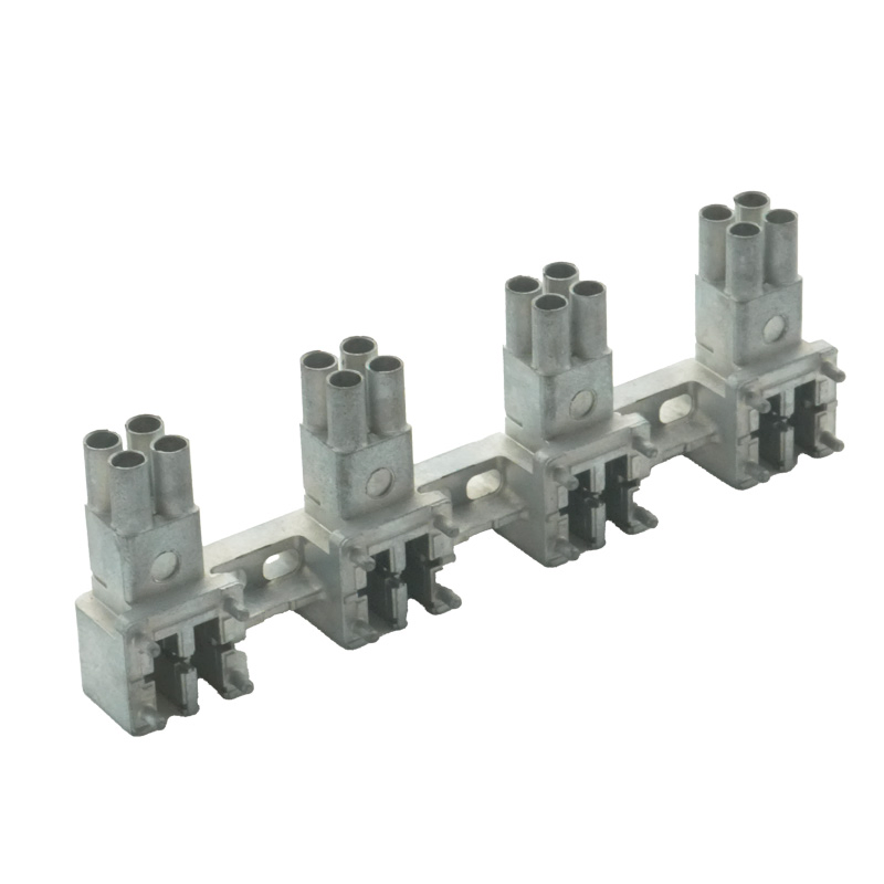 Zinc Die Cast Fakra Connector Housing Single to 4-Port Series Automotive RF OEM Supplier