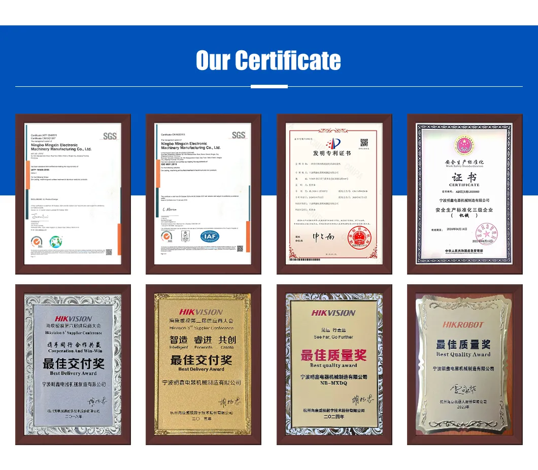 Quality certifications