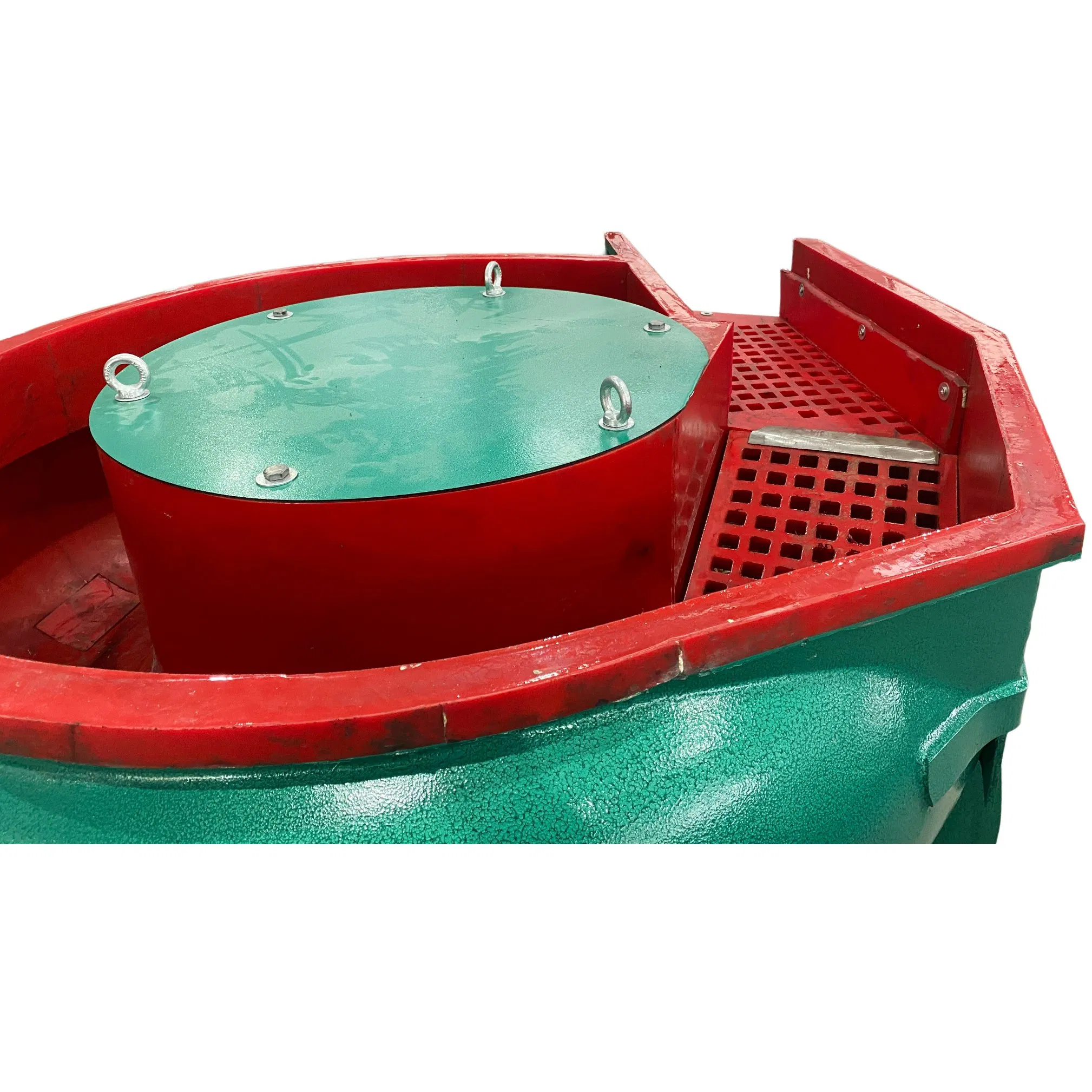 600L Automatic Bowl Vibratory Deburring Machines with Separator for Metal Stampings and Die-Casting Parts Surface Finishing