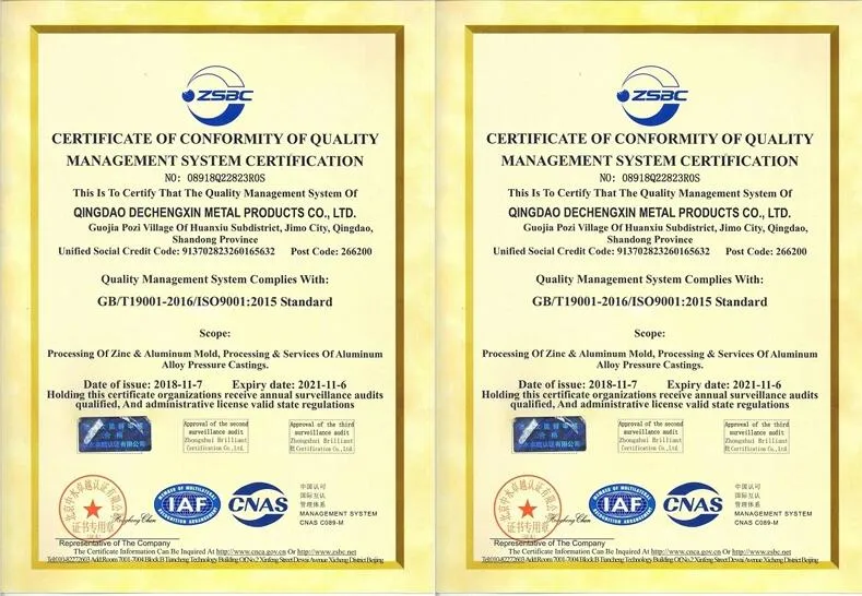 Certificates