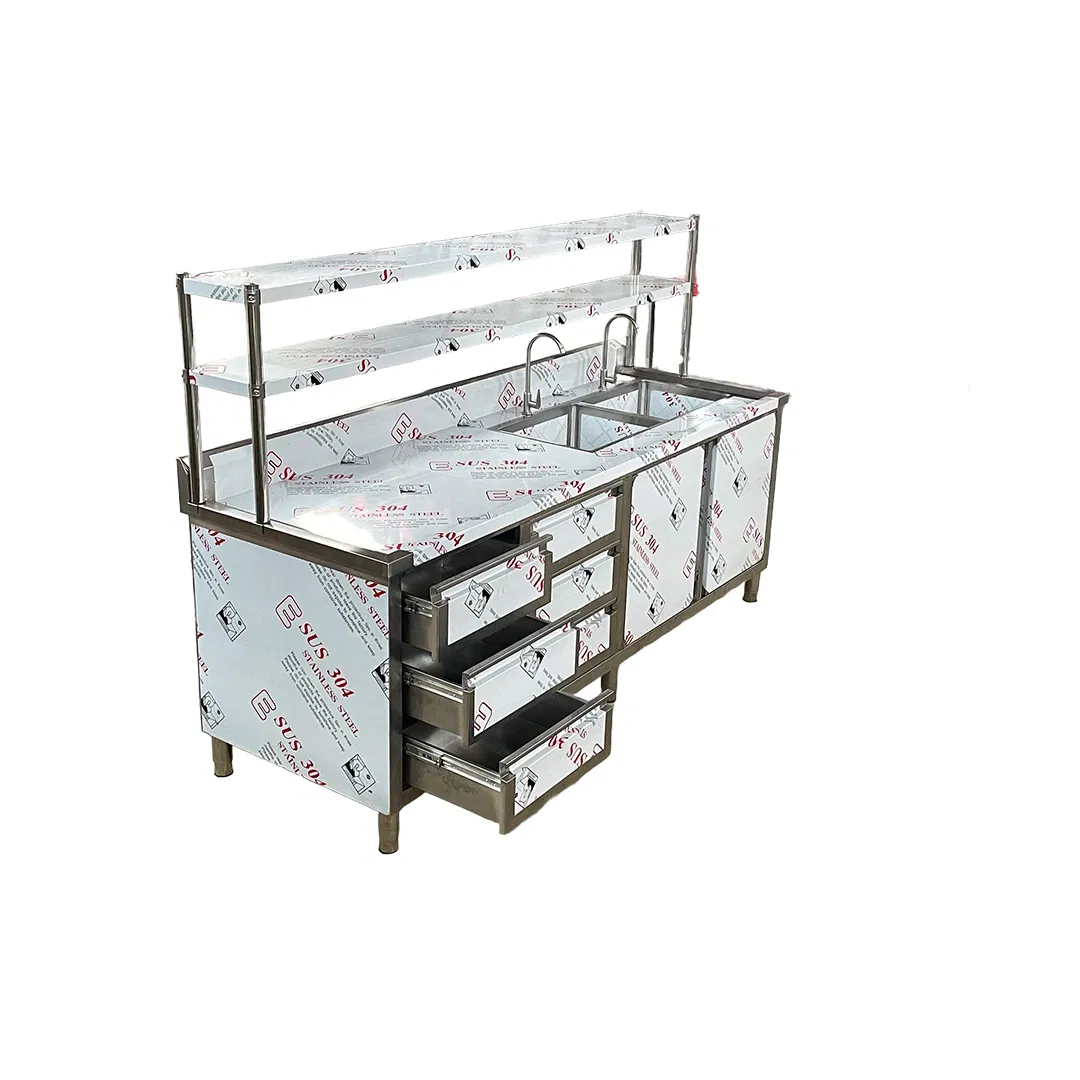 Gabinetes de cocina moderna, gabinetes de cocina comercial, fregaderos de acero inoxidable