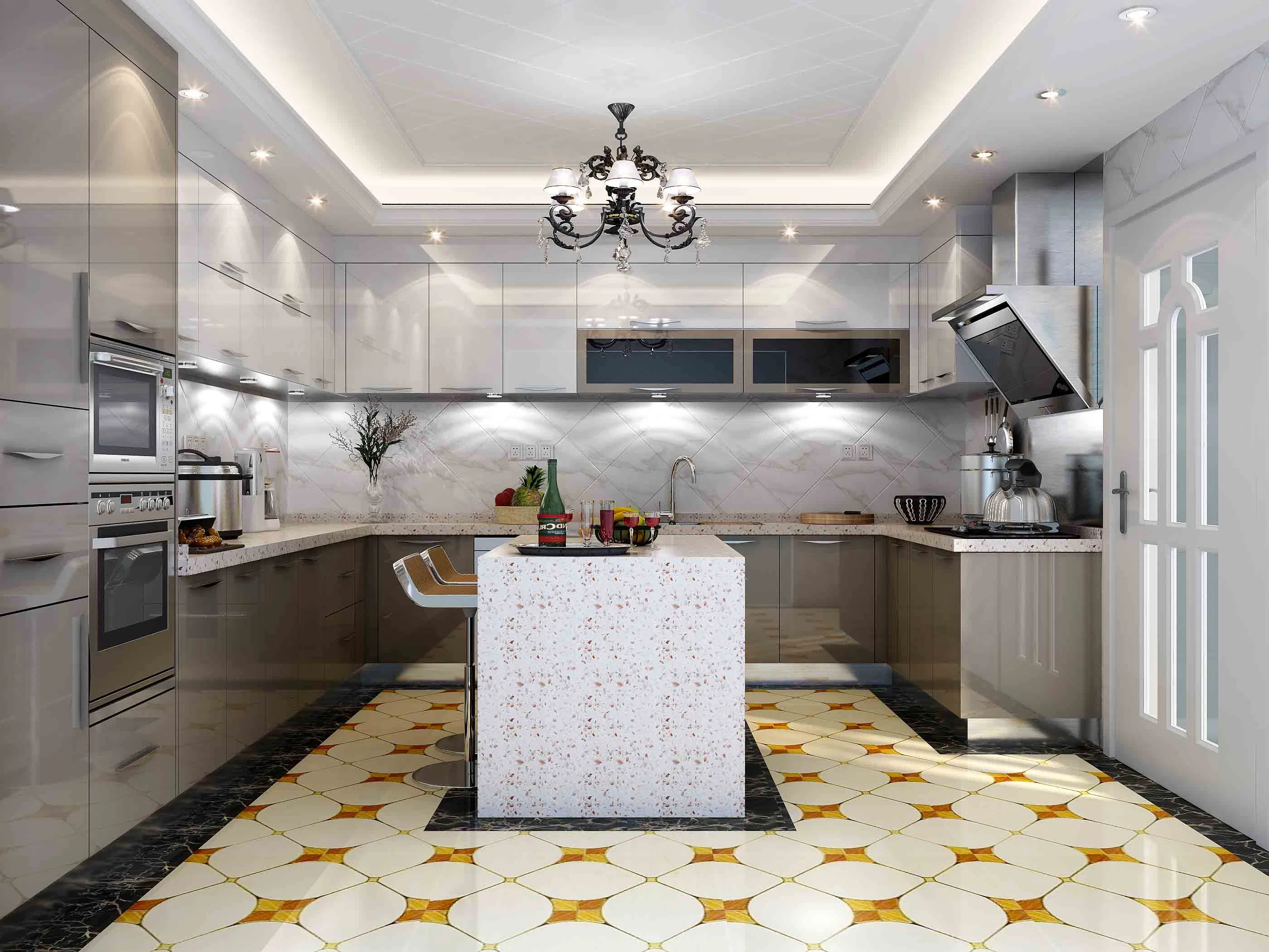 Muebles de cocina de acero inoxidable a prueba de agua para Island City (BR-SS004)