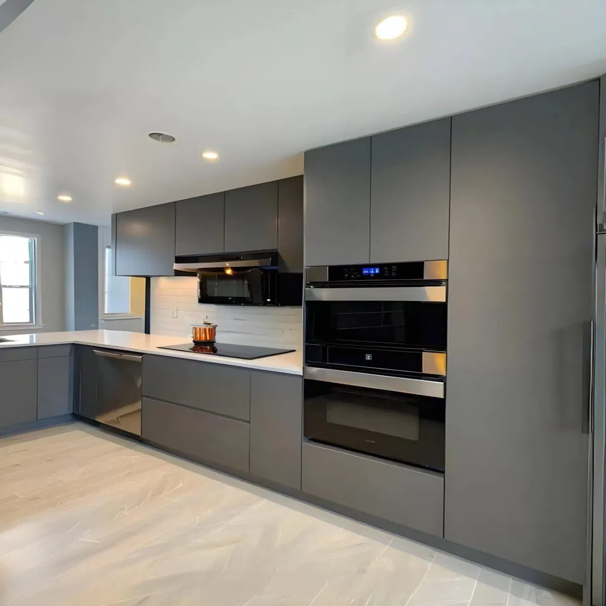 Gabinete de pared modular de cocina de madera moderna, nuevo diseño, carcasa de madera, fregadero, hardware de acero inoxidable incluido
