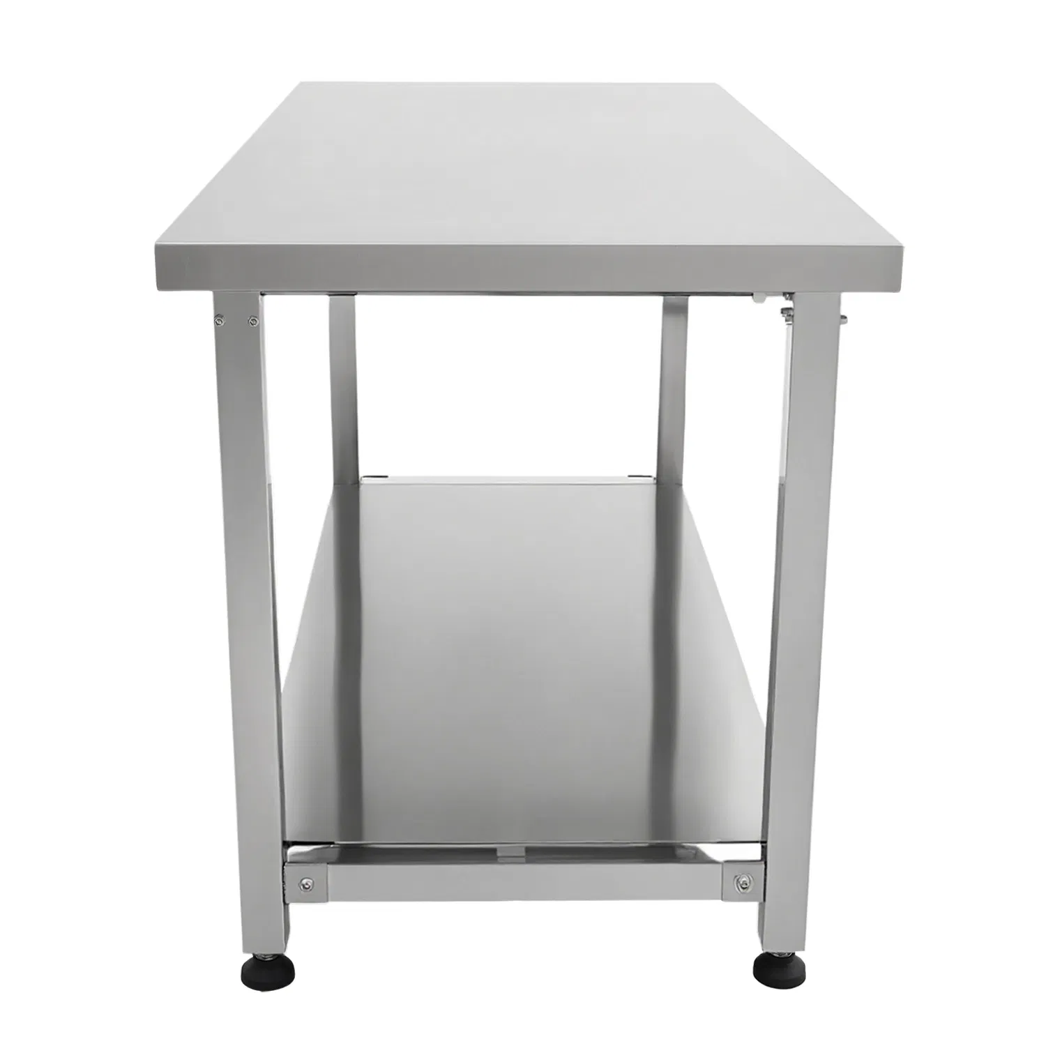 Estación de trabajo ajustable de acero inoxidable ergonómica con elevación manual