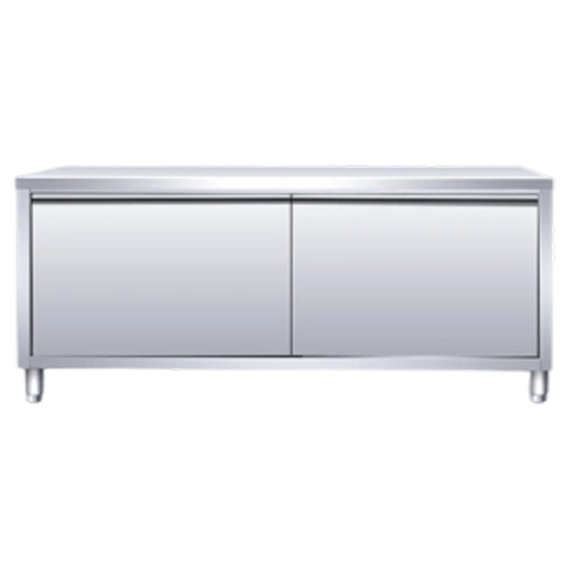 Gabinete de Almacenamiento de Cocina Moderna de Acero Inoxidable Personalizable con Mesa de Pantry de Metal