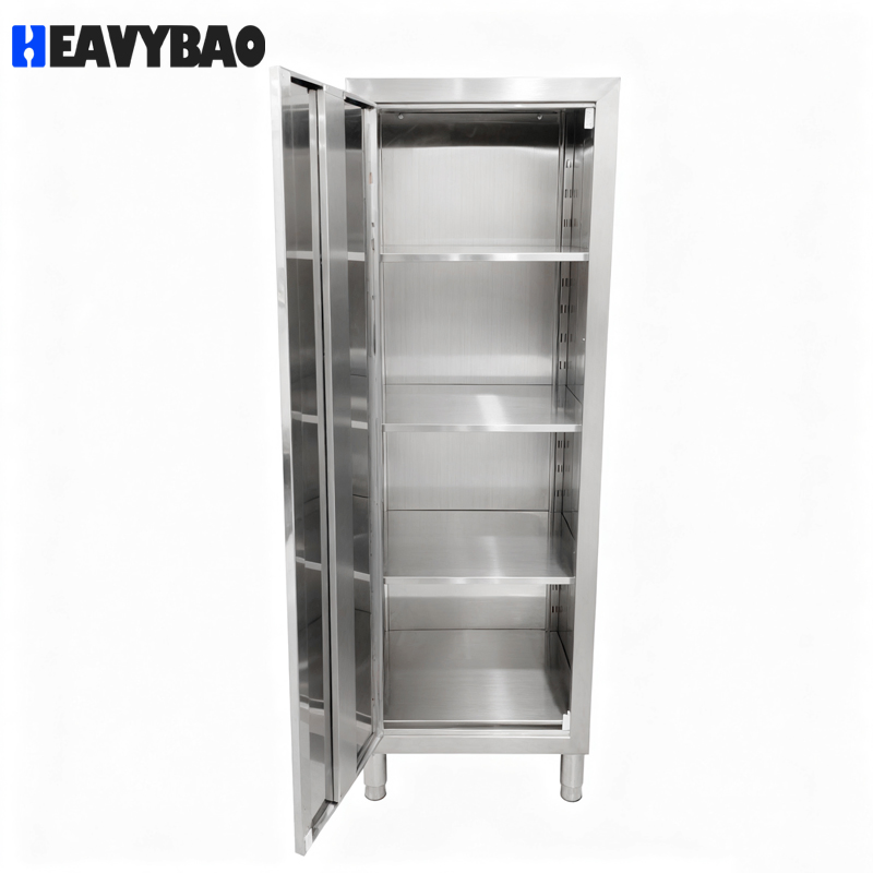Armario de almacenamiento comercial de acero inoxidable higiénico y fácil de limpiar para cocina de restaurante Heavybao