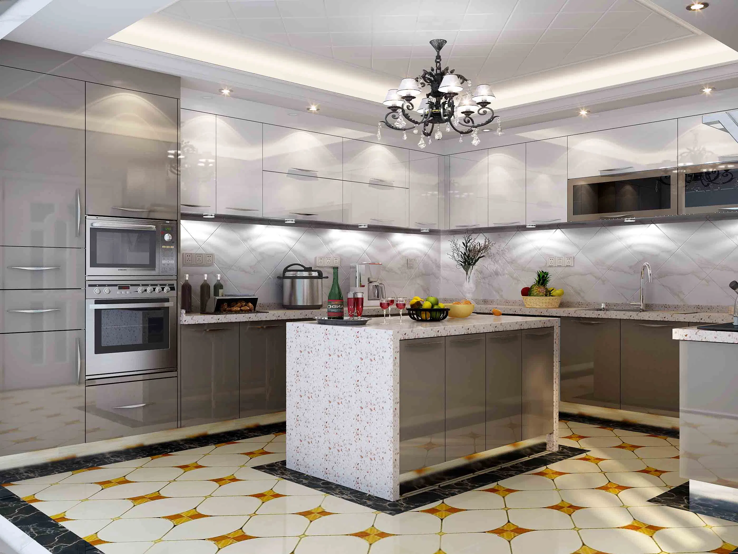 Muebles de cocina de acero inoxidable a prueba de agua para Island City (BR-SS004)