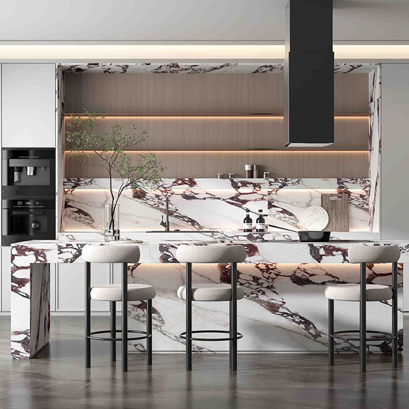 Precio Bajo Mayorista 75 "Gabinete de Bar de Cocina de Acero Inoxidable Negro Personalizado con Vidrio Esmerilado y Sensor de Movimiento
