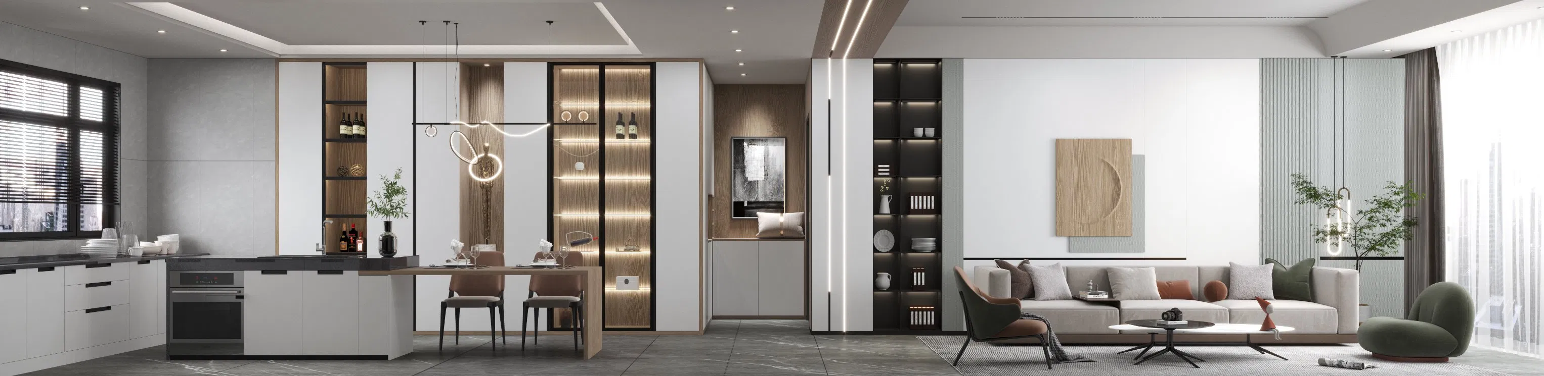 2021 Conjunto de Gabinetes de Cocina Modular de Acero Inoxidable con Isla y Gabinetes Ajustados al Por Mayor
