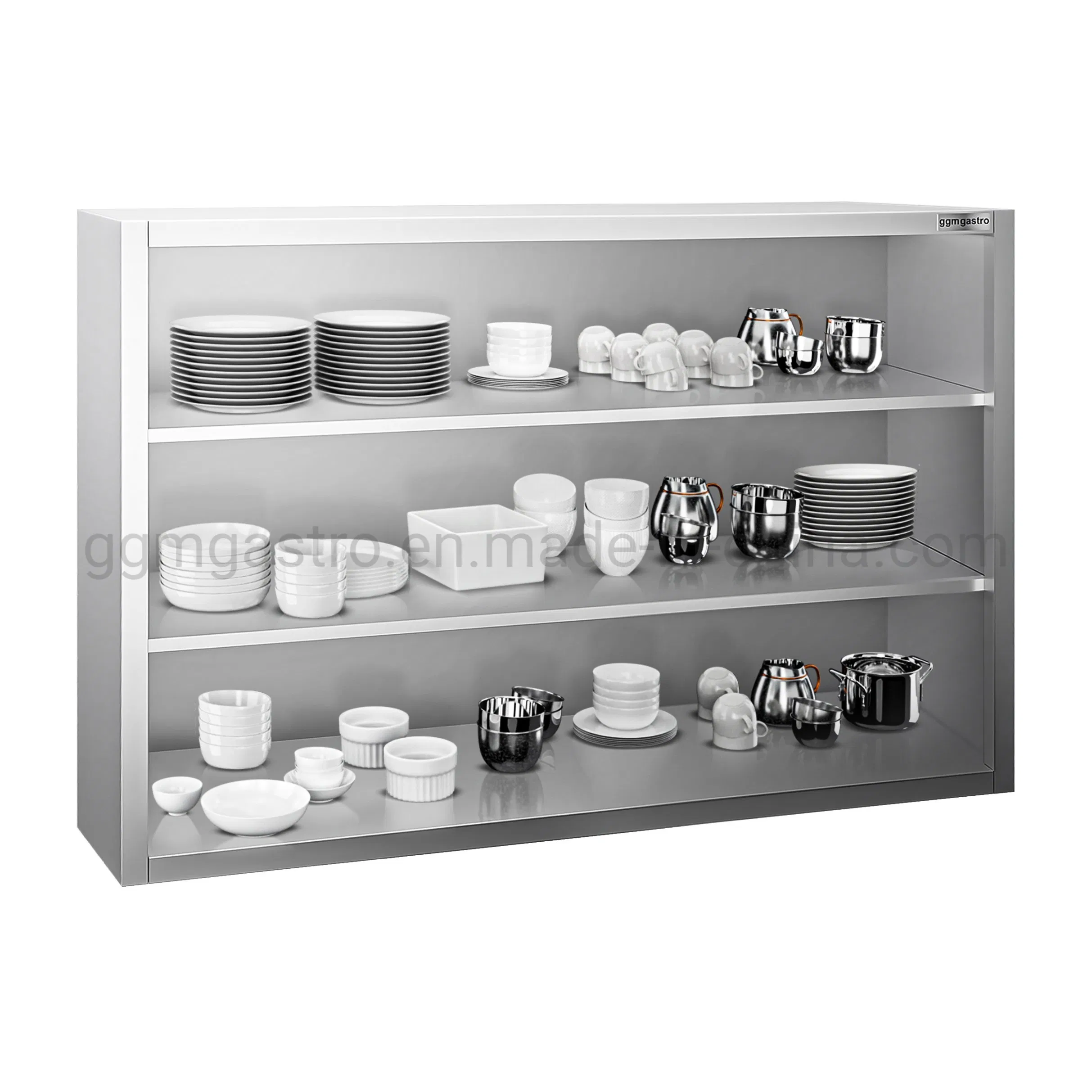 Mueble de cocina comercial OEM Armario de pared Armario para platos de acero inoxidable 1.2m