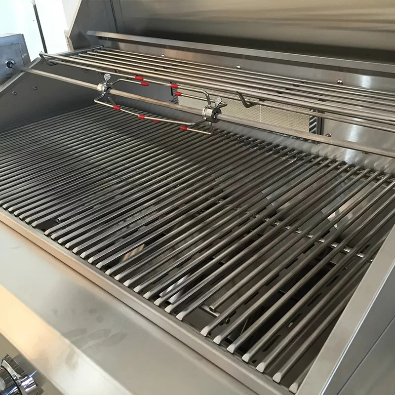 Isla de BBQ Fregadero de Acero Inoxidable Parrilla de Gas Mueble de Cocina Exterior con Refrigerador Integrado
