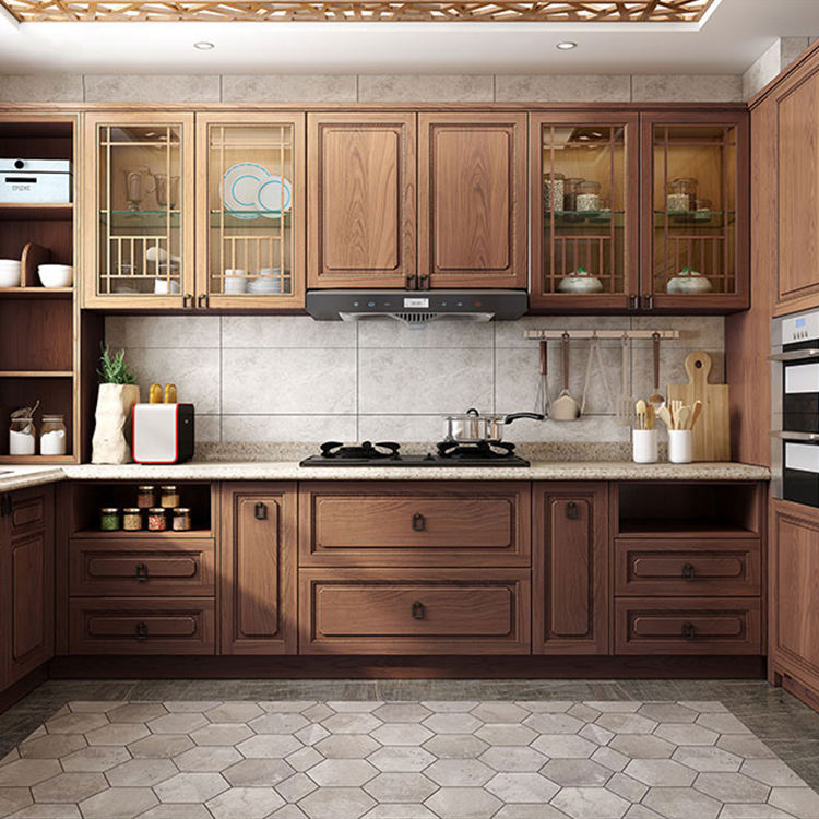 Nuevo perfil de aluminio, acero inoxidable, despensa modular, cocina de estilo moderno, armario de cocina