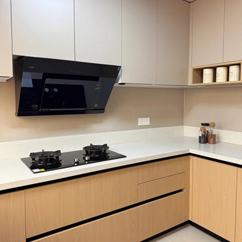 Gabinetes de despensa de cocina comerciales modernos de acero inoxidable personalizados al por mayor, varios diseños para hospitales, base de fregadero de MDF