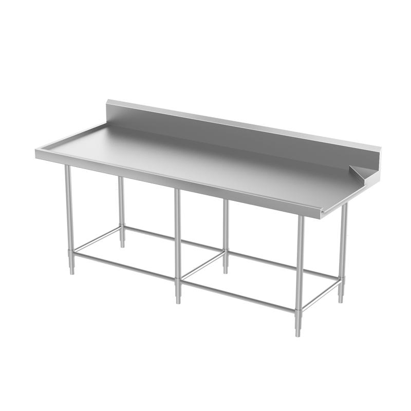 Fregadero de cocina de acero inoxidable duradero con salpicadero integrado para chefs en casa