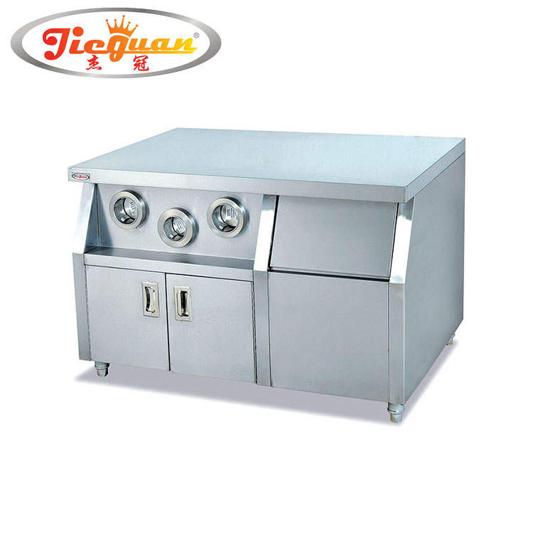 Gabinete Central de Acero Inoxidable Comercial con Dispensador de Tazas