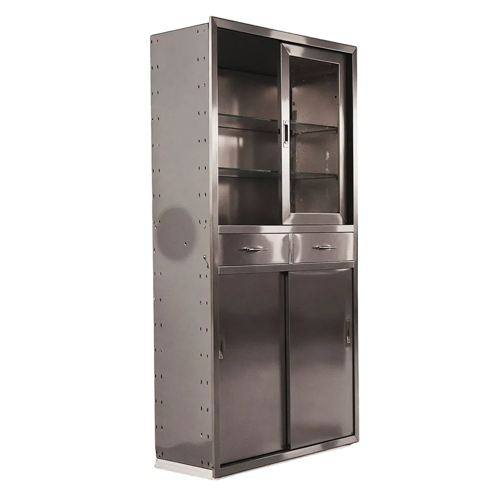 Gabinete de medicina de acero inoxidable de diseño moderno personalizable para almacenamiento en hospitales, escuelas y clínicas