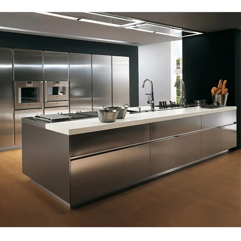 Cocina modular de acero inoxidable de lujo personalizada para exteriores