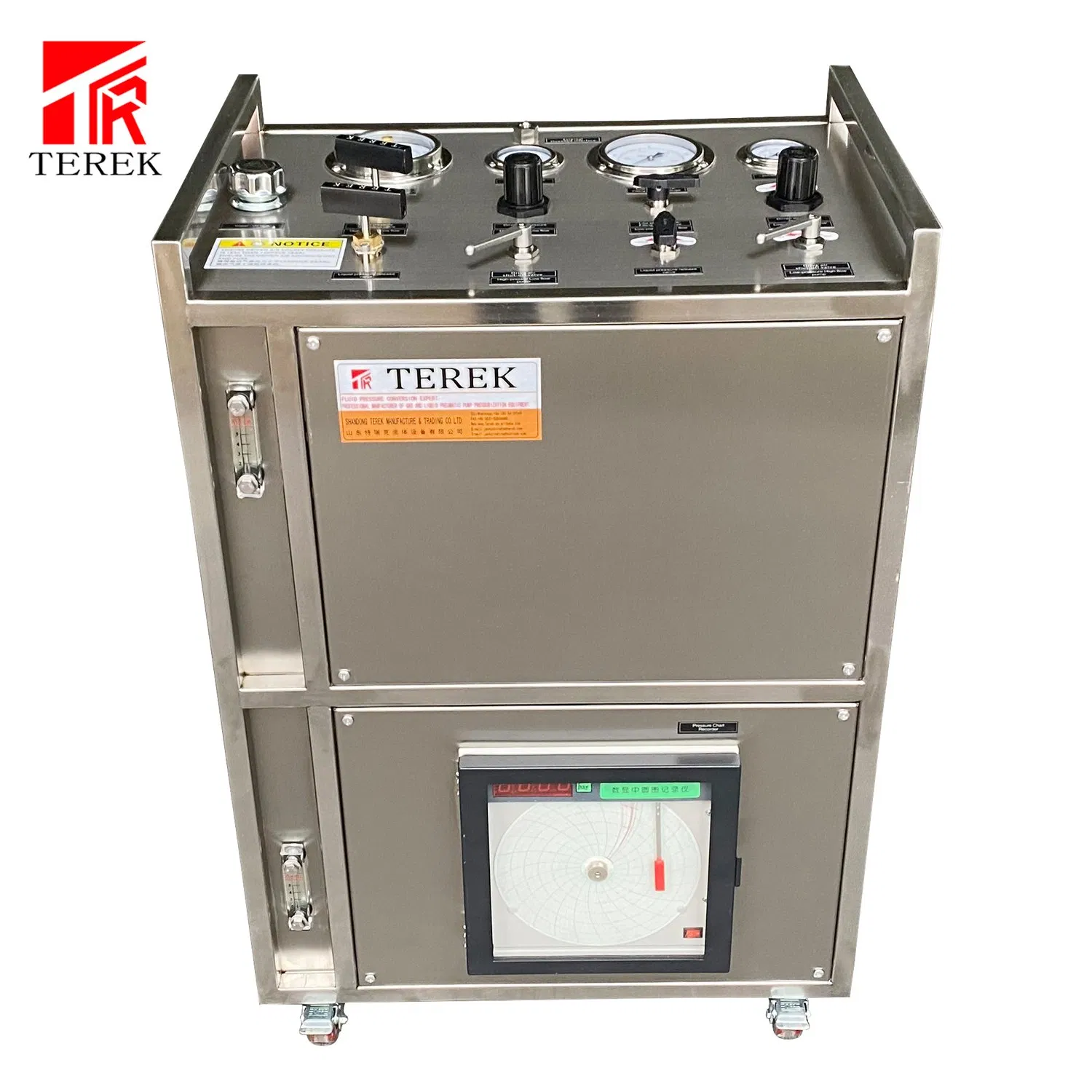 Sistema de Pruebas de Doble Bomba Neumática Terek con Grabador de Gráficos para Pruebas Hidráulicas hasta 20, 000 Psi