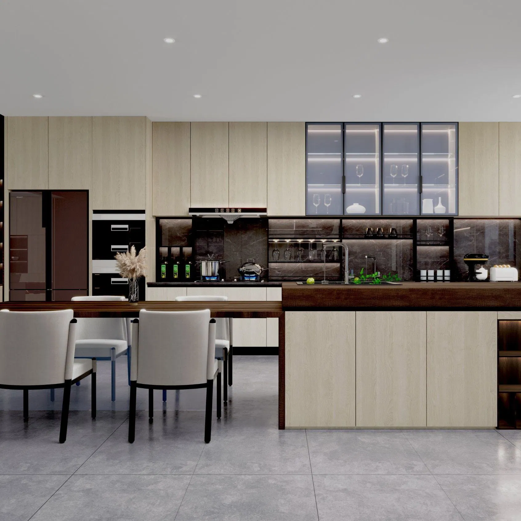 Muebles de cocina modernos premium, armarios a medida, venta al por mayor de armarios de cocina a precio económico