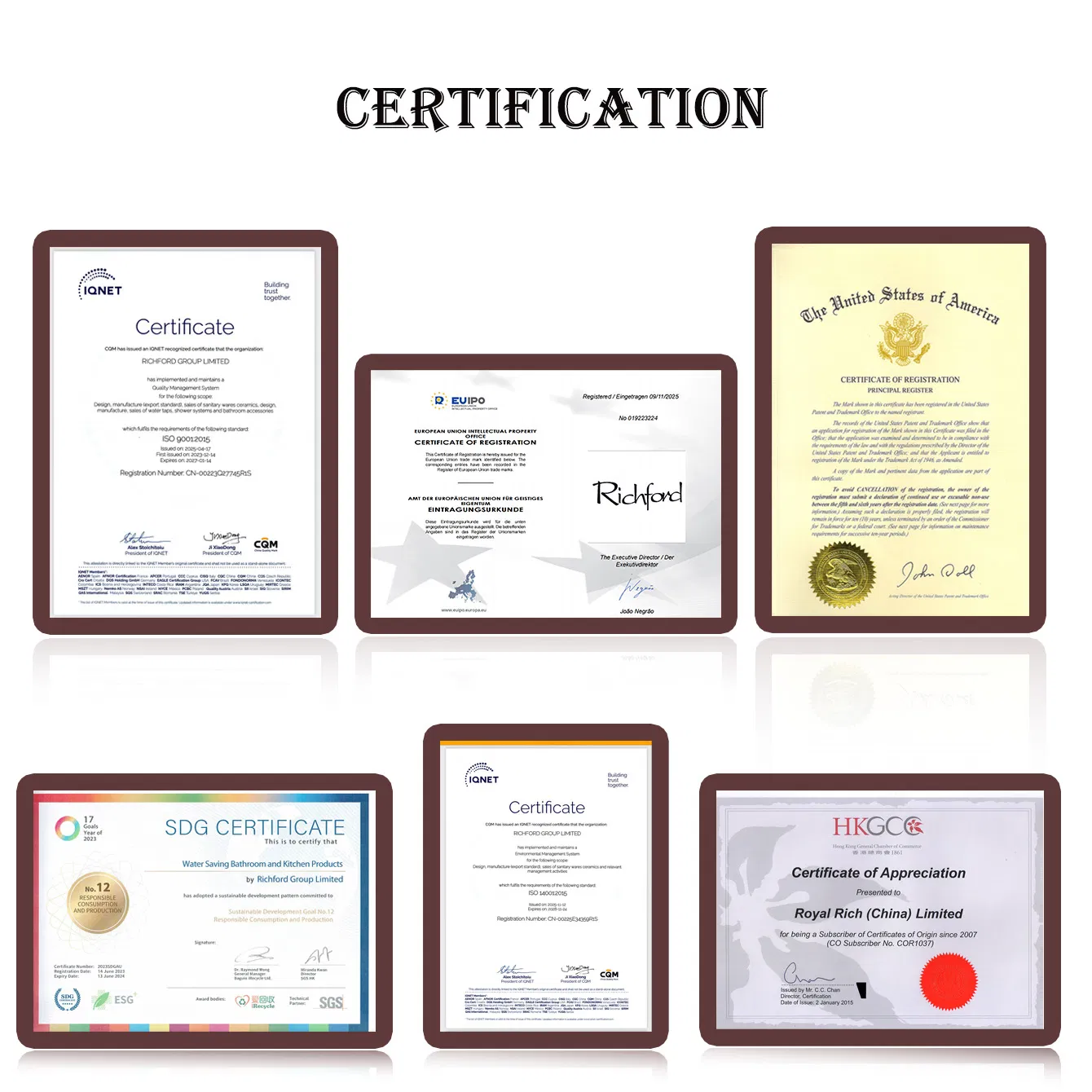 Certificados de calidad
