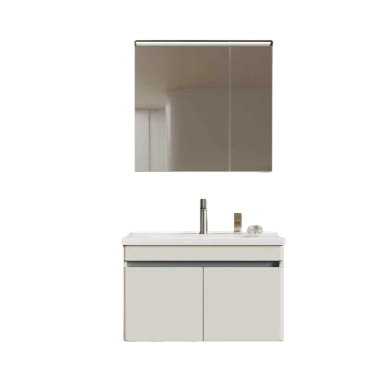 Armario de baño montado en la pared de acero inoxidable de alta calidad con espejo LED de diseño moderno